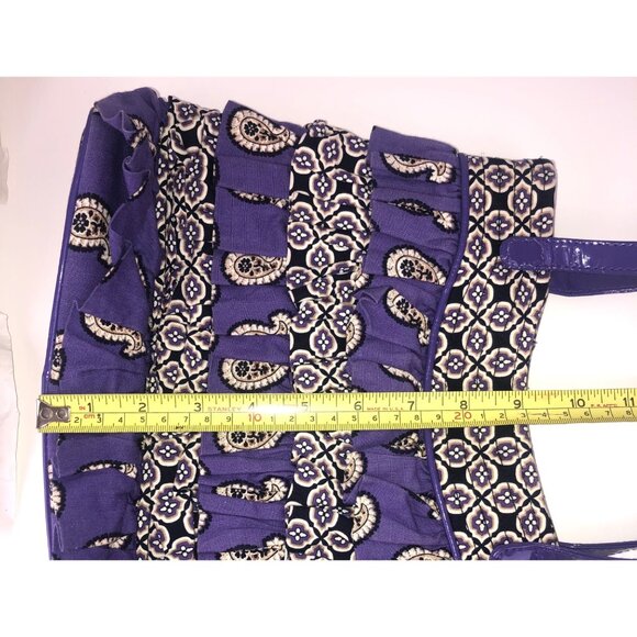 Vera Bradley Paisley Ruffled Purple Purse Shoulder Bag Simply Violet CHA CHA - Picture 16 of 16